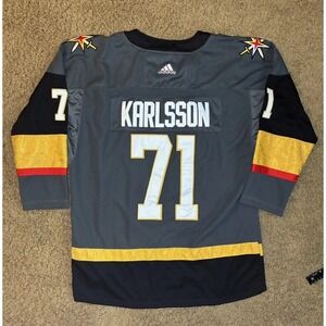Adidas Las Vegas Golden Knights Karlsson Jersey Men's Sz 54 Climalite NHL Black